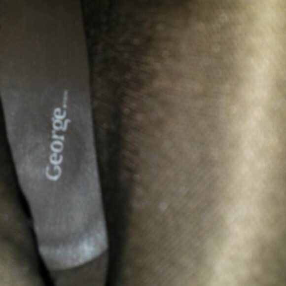 Women's 4" Heel Boots, Olive Green Faux Suede, Brown Buckle, Size 7 - Picture 16 of 16